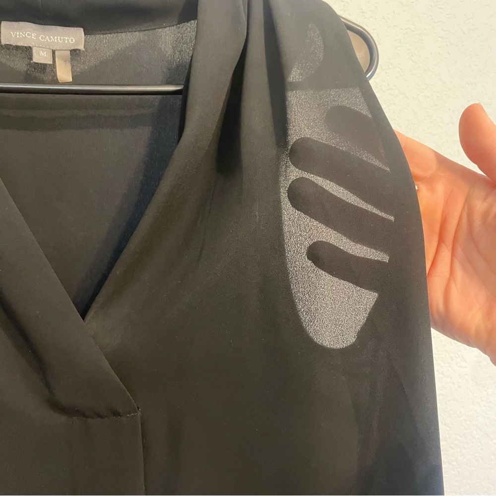 Vince Camuto Black V-Neck Tank Top - Picture 7 of 12